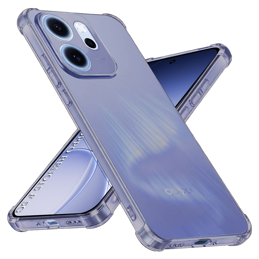 Techsuit - nárazuvzdorný průhledný silikon - Oppo Reno15 F / Reno15 FS 5G - kouřově černá