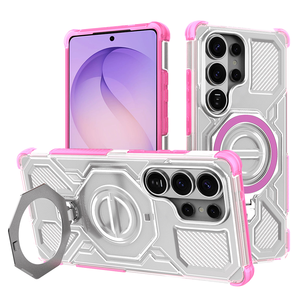 Techsuit - Carbon Shield PRO - Samsung Galaxy S26 Ultra - Růžová transparentní