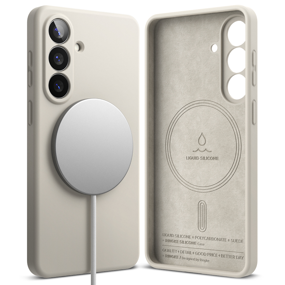 Ringke - Silicone MagSafe - Samsung Galaxy S26 - Kamenná šedá