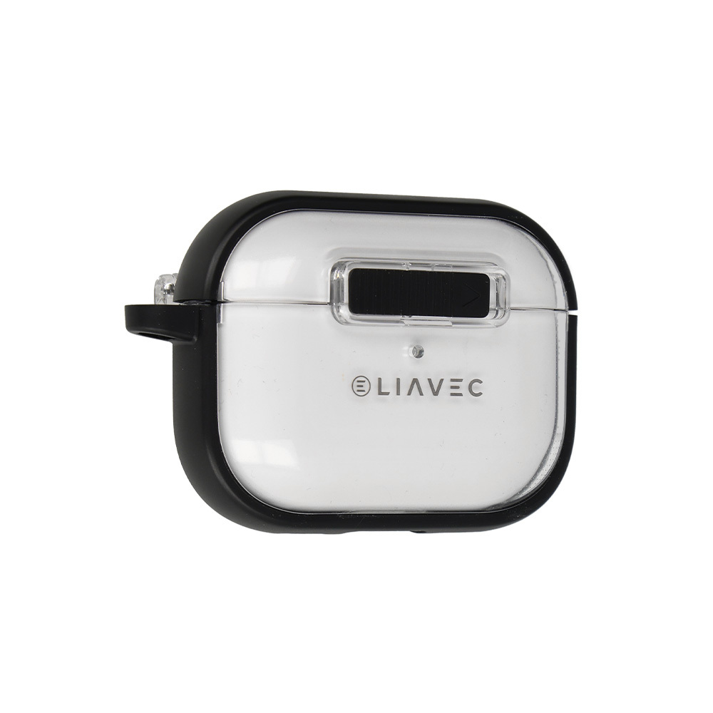 Pouzdro Liavec SlideLock pro Apple AirPods Pro 3 transparent-black