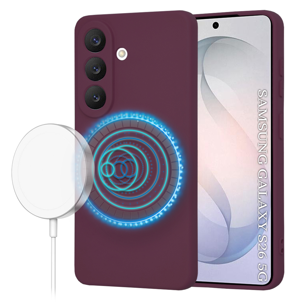 Techsuit - SoftFlex MagSafe - Samsung Galaxy S26 - Švestkově červená