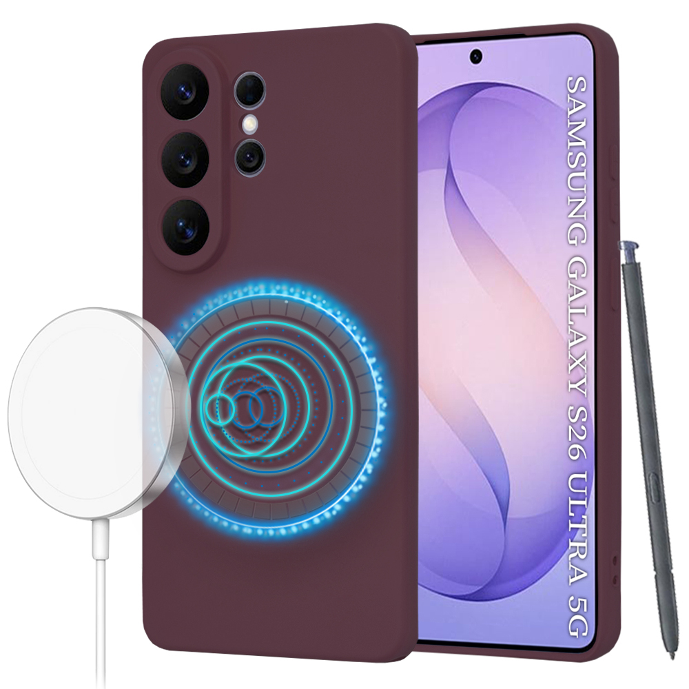 Techsuit - SoftFlex MagSafe - Samsung Galaxy S26 Ultra - Švestkově červená