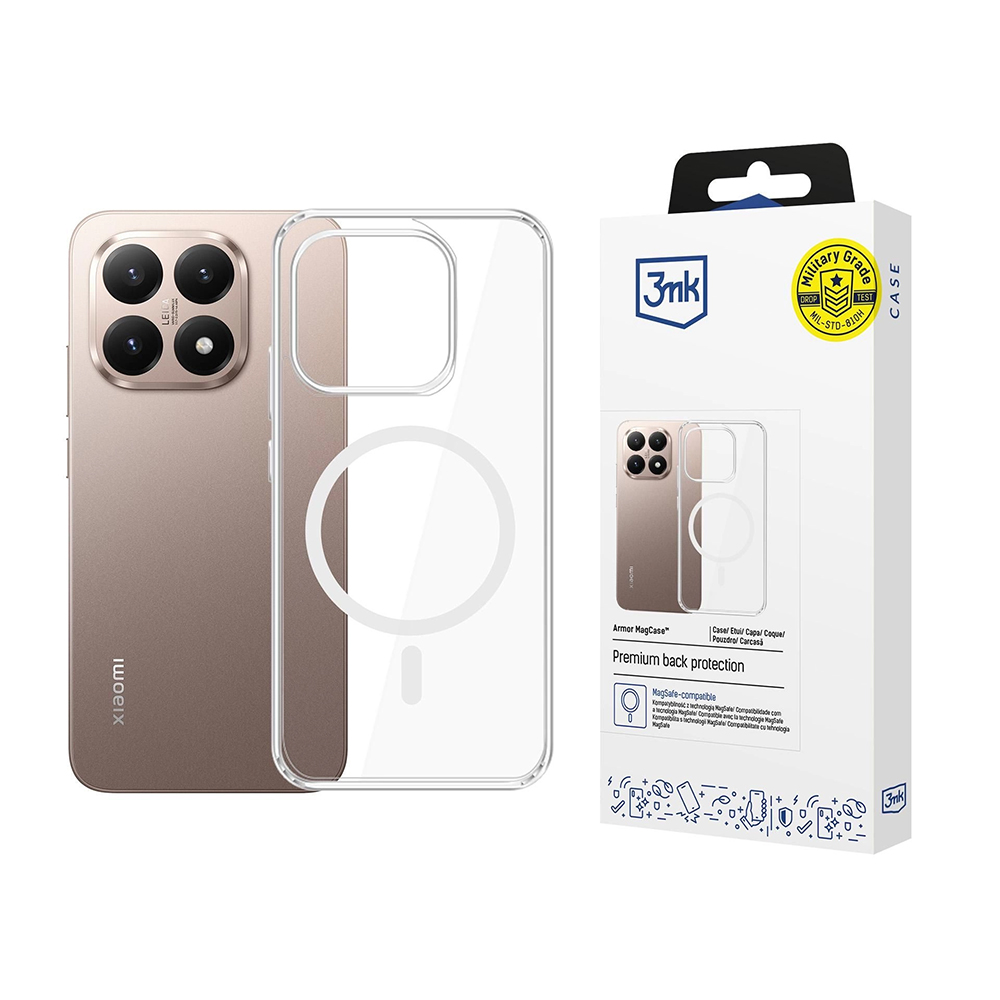3mk - Odolný kryt Armor MagCase - Xiaomi 15T - Průhledná