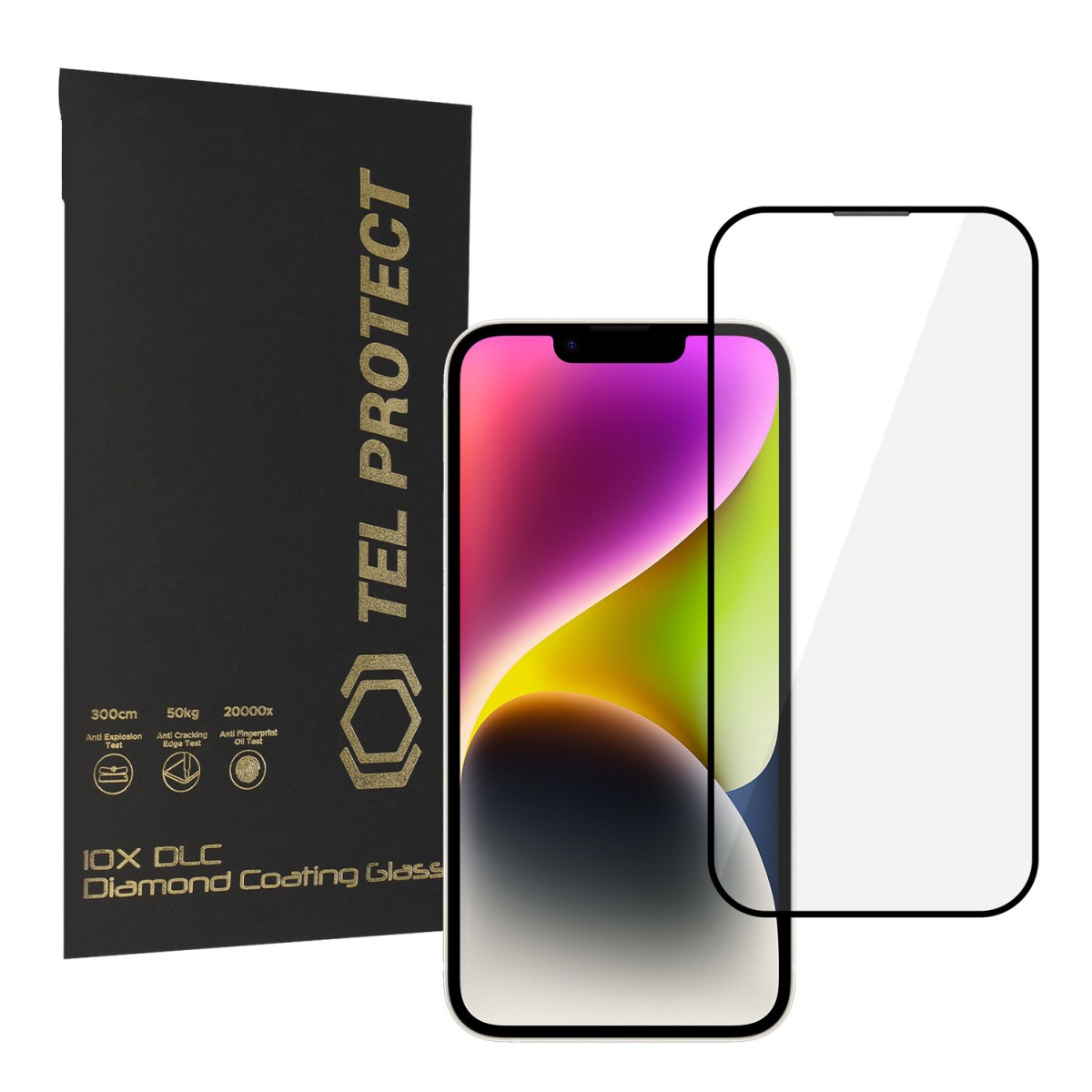 Ochranné tvrzené sklo Tel Protect 10X HD DLC Diamond Coating pro iPhone 16e/14/13 Pro/13