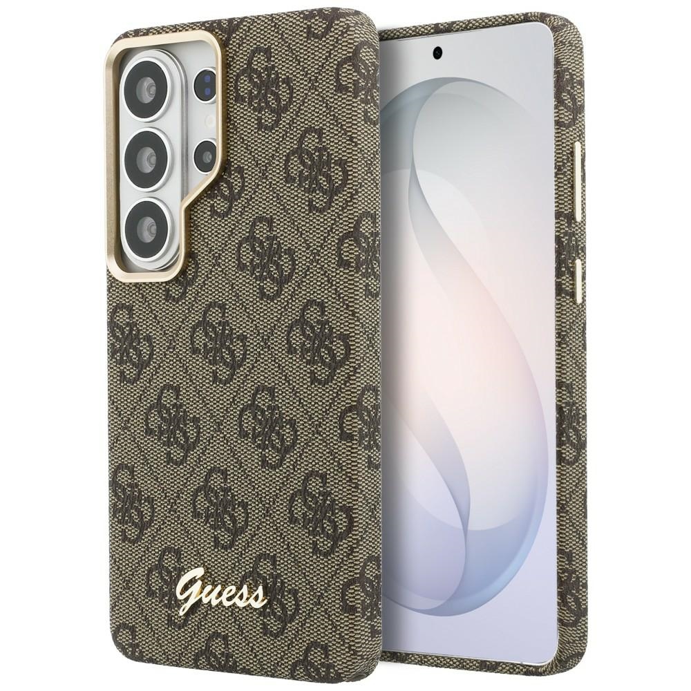 Guess - 4G Script MagSafe (GUHMS26S5P4FWMSW) - Samsung Galaxy S26 - Hnědá