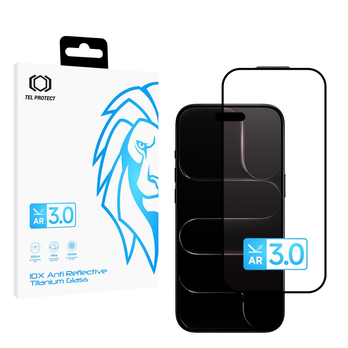 Ochranné tvrzené sklo Tel Protect 10X AR 3.0 AntiReflective Titanium pro iPhone 17 Air