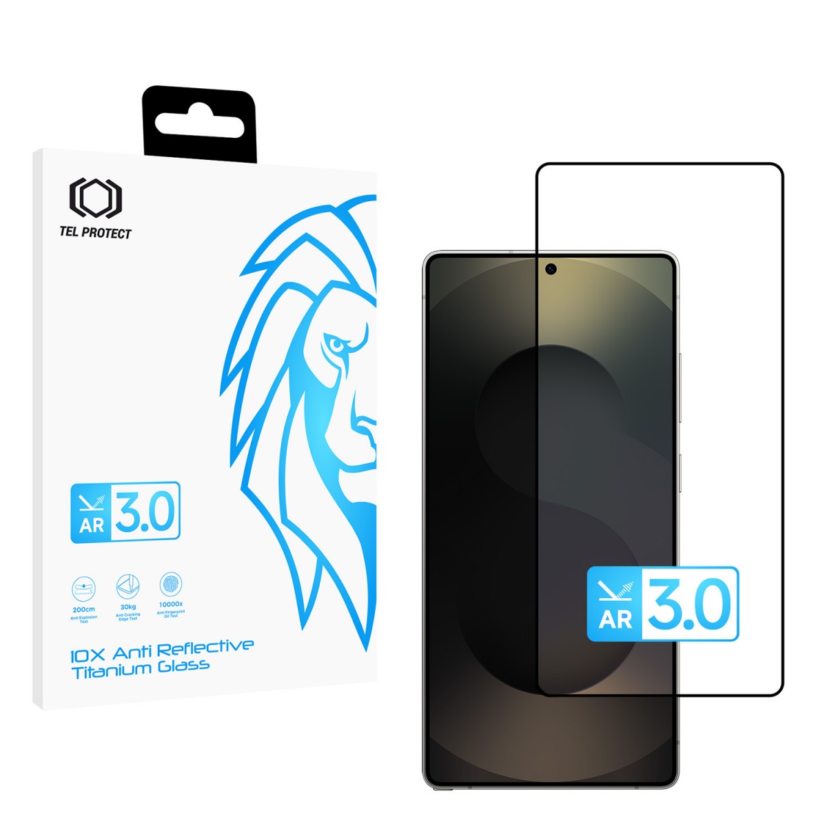 Ochranné tvrzené sklo Tel Protect 10X AR 3.0 AntiReflective Titanium pro Samsung Galaxy S25 Ultra
