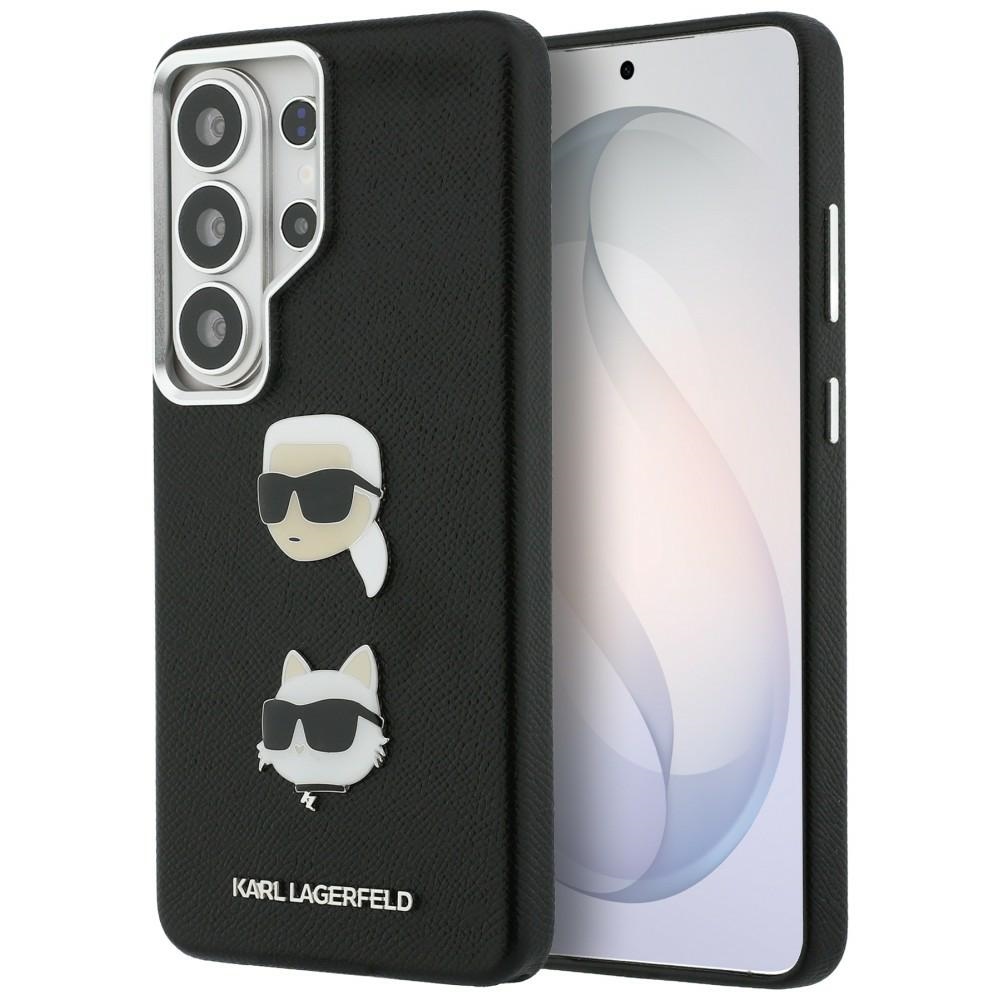 Kryt Karl Lagerfeld - Wrapped Leather Saffiano with K&C Head Pin (KLHCS26LPSFDHPOK) - Samsung Galaxy S26 Ultra Černý