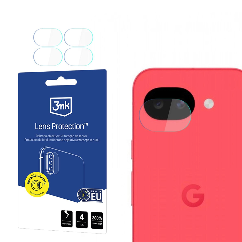 Ochranné sklo na fotoaparát 3mk - Lens Protection (4 pack) - Google Pixel 10a Průhledné
