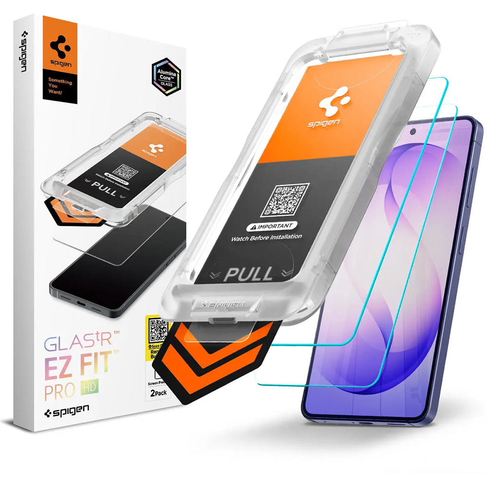 Tvrzené sklo Spigen - (2 pack) Glas.tR EZ-FIT Pro HD (AGL11095) - Samsung Galaxy S26 čiré