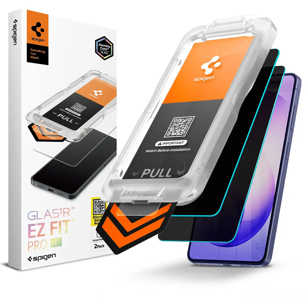 Tvrzené sklo Spigen - (2 pack) Glas.tR EZ-FIT Pro HD (AGL11085) - Samsung Galaxy S26 Plus privátní
