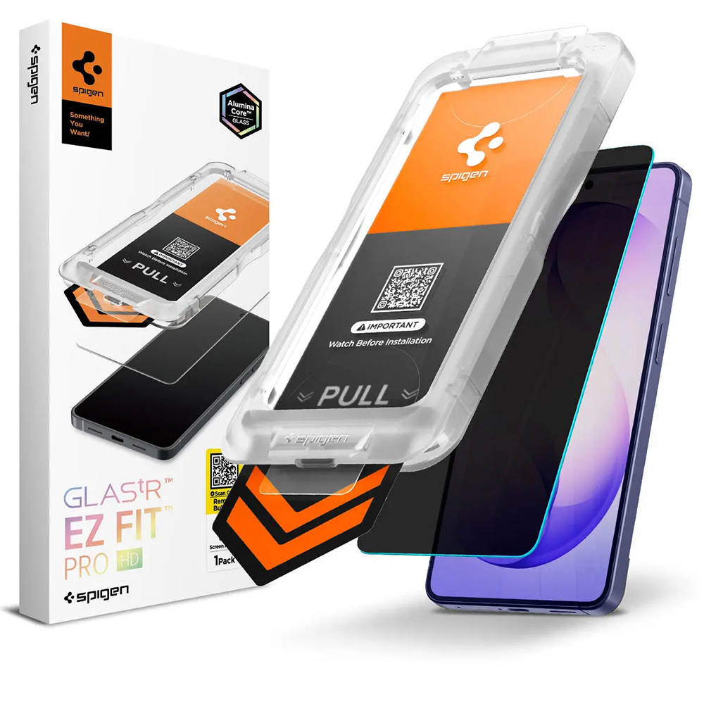 Tvrzené sklo Spigen - Glas.tR EZ-FIT Pro HD (AGL11087) - Samsung Galaxy S26 Plus Privátní