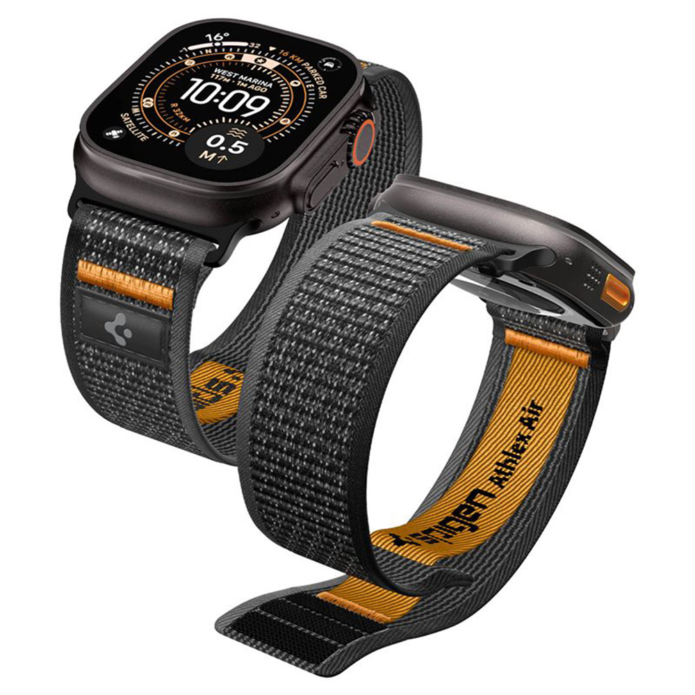 Řemínek Spigen - Athlex Air 2 (AMP10607) - Apple Watch 6/7/8/9/10/SE/SE 2/Ultra/Ultra 2/Ultra 3 (44/45/46/49mm) Aktivní oranžový
