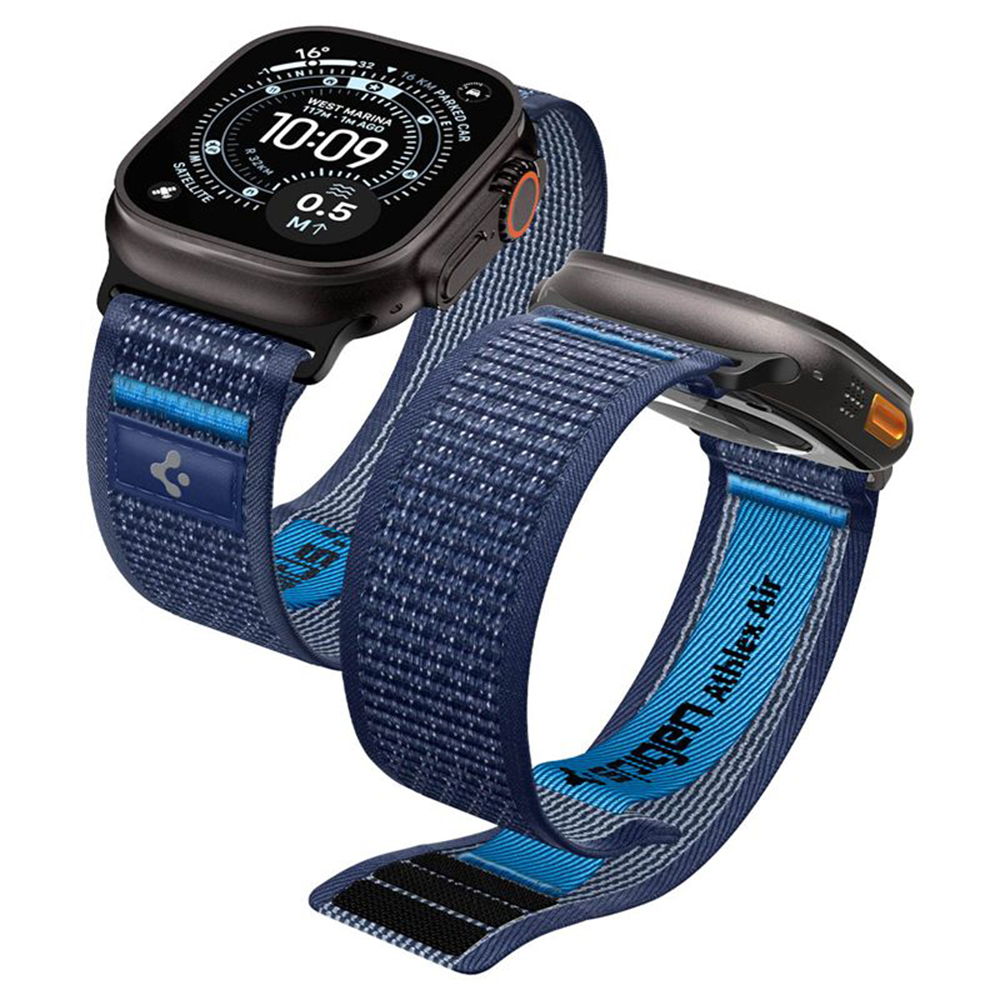 Řemínek Spigen - Athlex Air 2 (AMP10608) - Apple Watch 6/7/8/9/10/SE/SE 2/Ultra/Ultra 2/Ultra 3 (44/45/46/49mm) Námořnický modrý