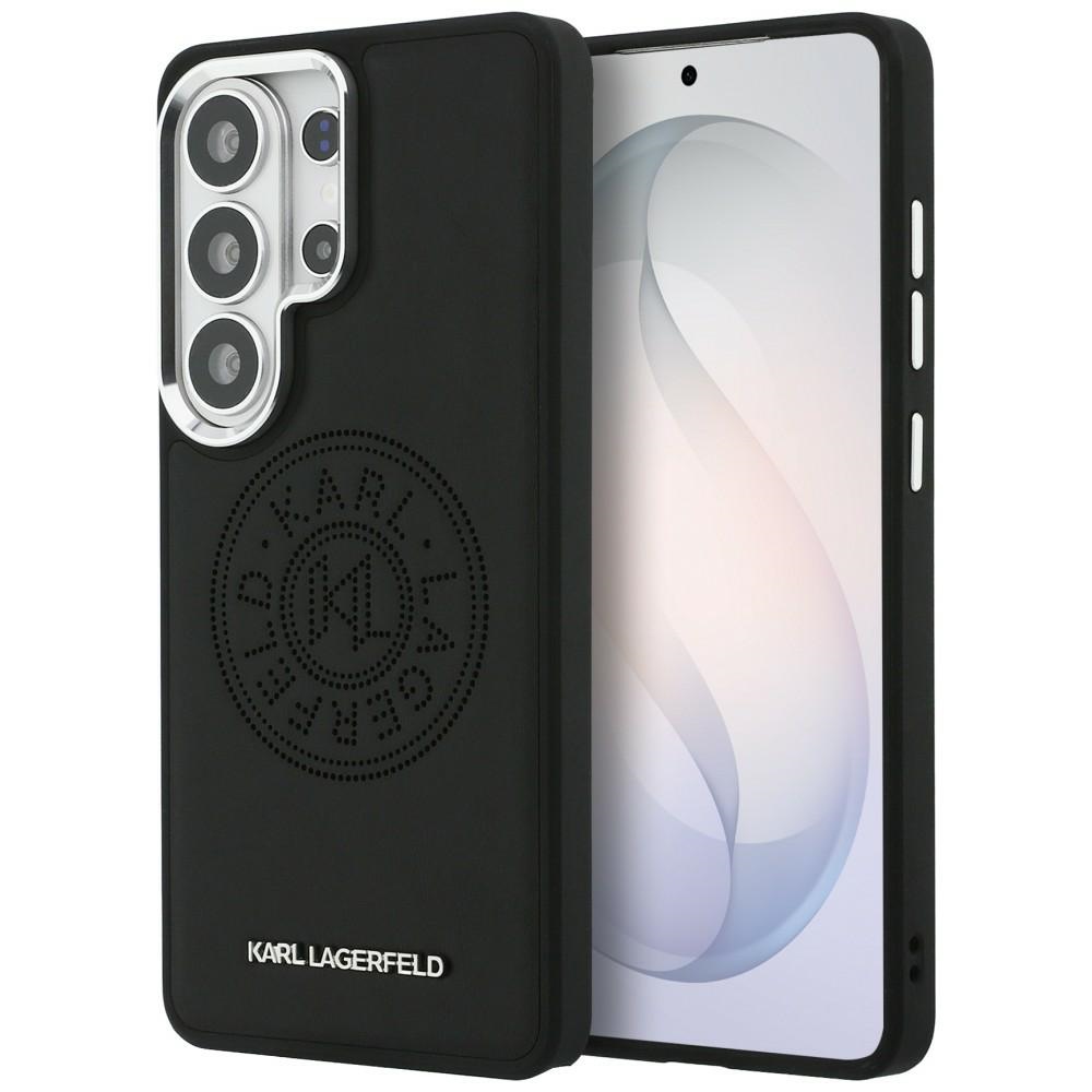 Kryt Karl Lagerfeld - Wrapped Leather with Karl Round Point Logo MagSafe - Samsung Galaxy S26 Ultra černý