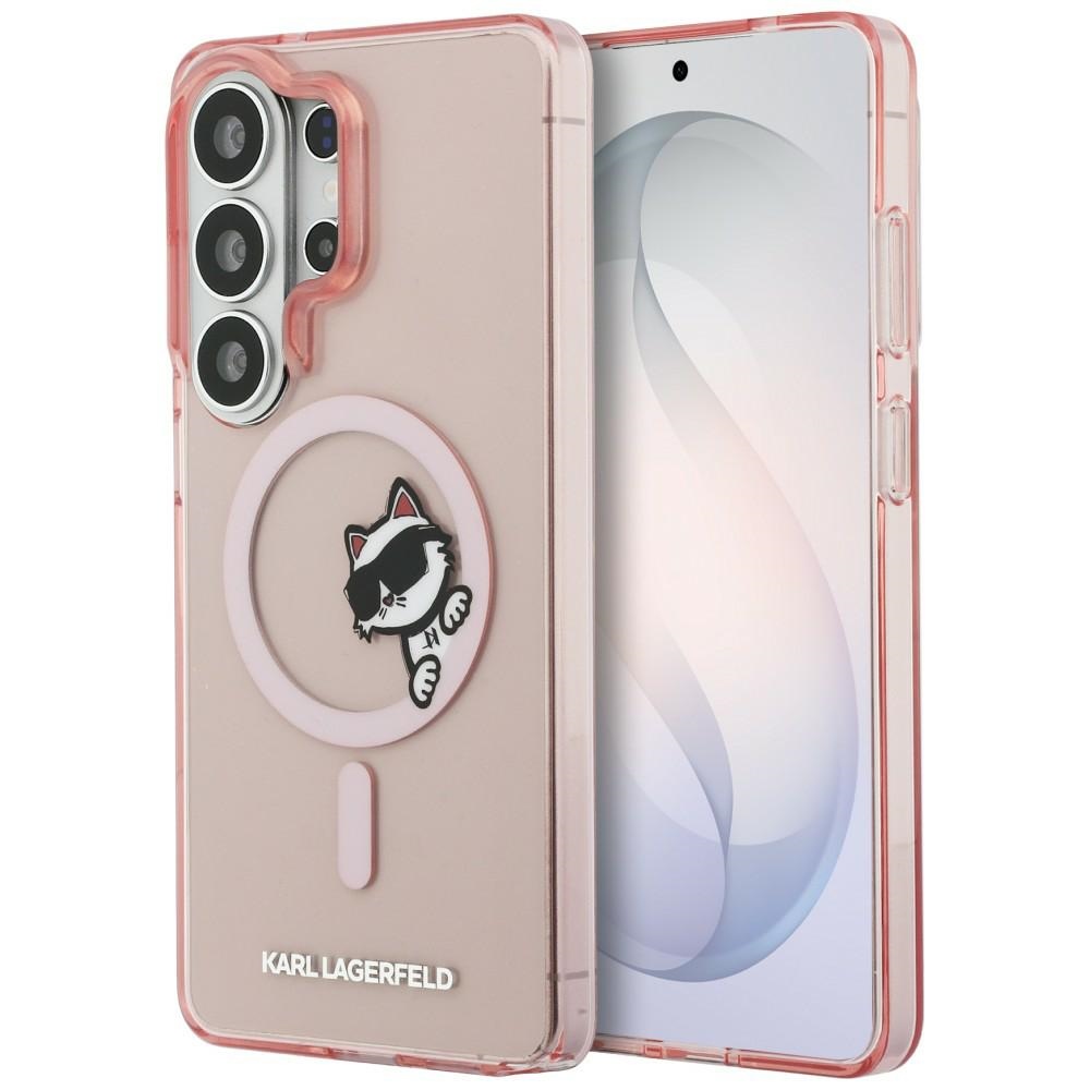 Kryt Karl Lagerfeld - IML Choupette Peekaboo Logo MagSafe - Samsung Galaxy S26 Ultra růžový