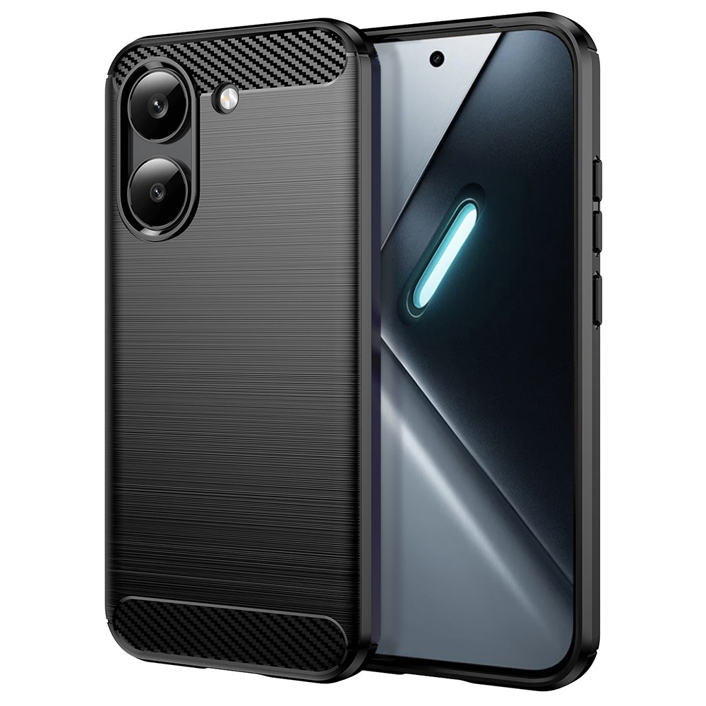 Kryt Techsuit Carbon Silicone pro Xiaomi Poco X8 Pro černý