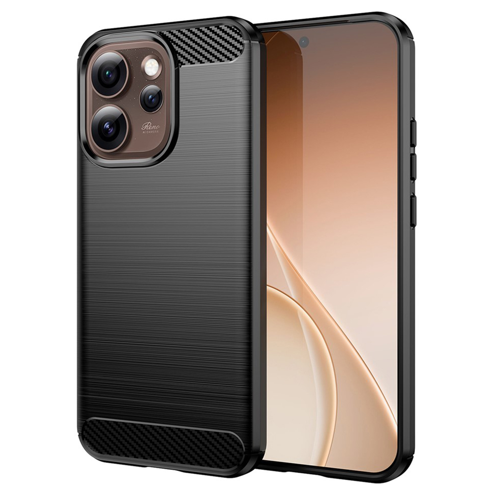Kryt Techsuit Carbon Silicone pro Oppo Reno15 Pro Max černý