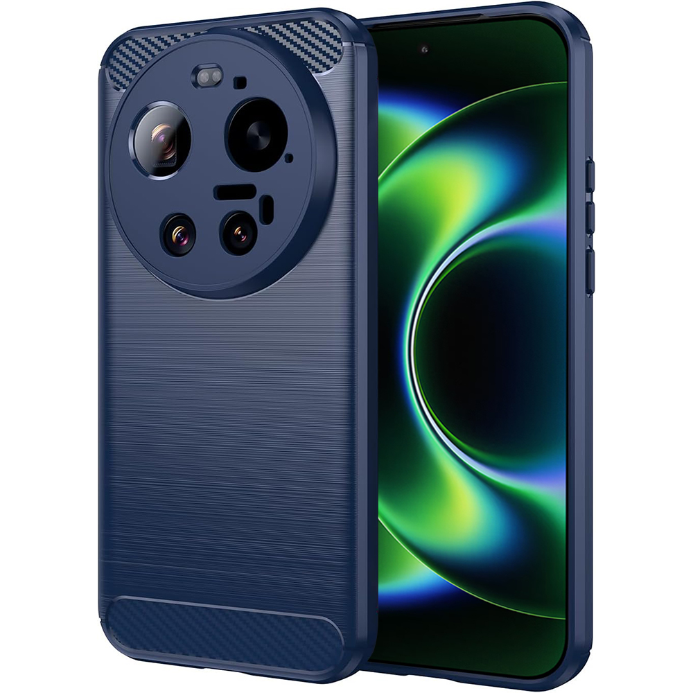 Kryt Techsuit Carbon Silicone pro Xiaomi 17 Ultra modrý