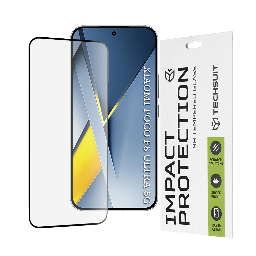 Tvrzené sklo Techsuit 111D Full Cover / Full Glue pro Xiaomi Poco F8 Ultra černé