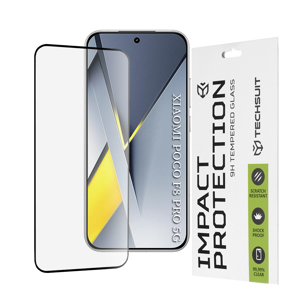 Tvrzené sklo Techsuit 111D Full Cover / Full Glue pro Xiaomi Poco F8 Pro černé