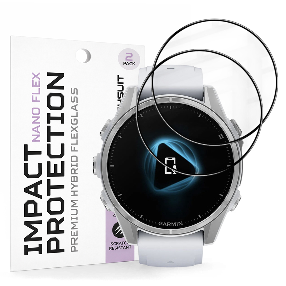 Ochranná fólie Techsuit Nano Flex (2 ks) na Garmin Fenix 8 43mm černá