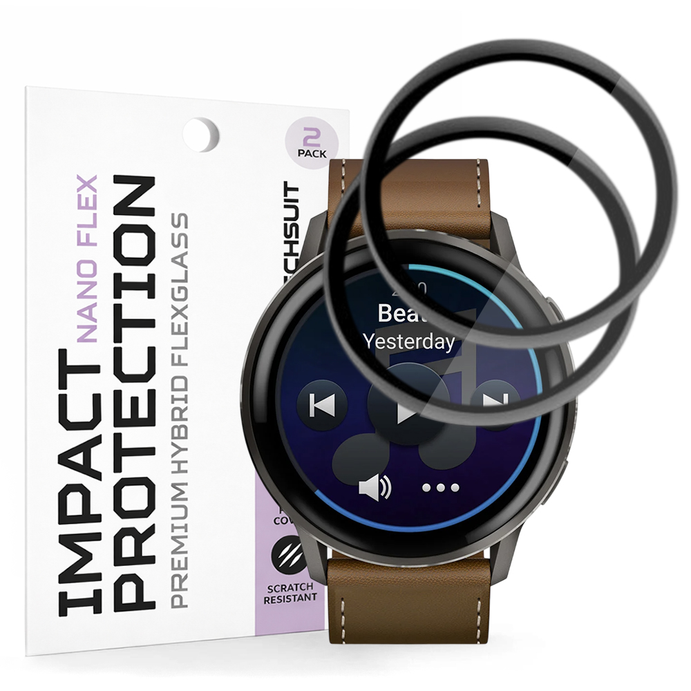 Ochranná fólie Techsuit Nano Flex (2 ks) na Garmin Venu 4 45mm černá