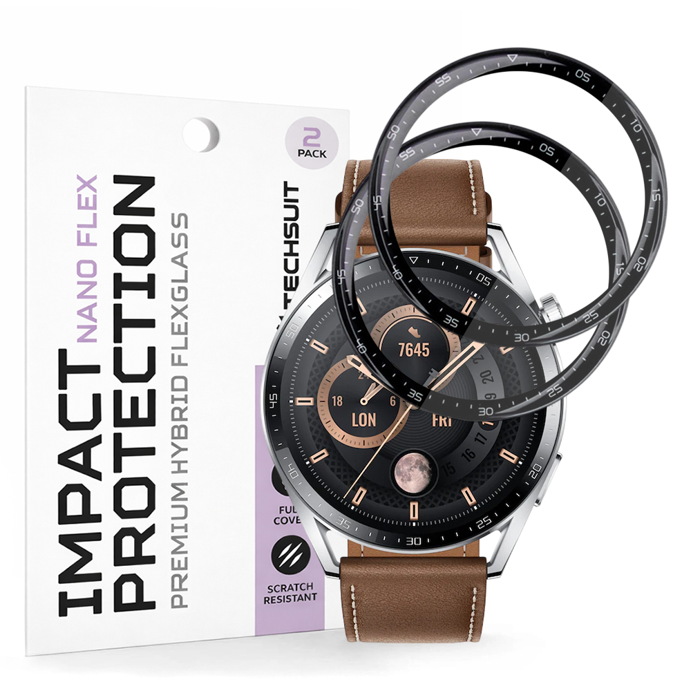 Ochranná fólie Techsuit Nano Flex (2 ks) na Huawei Watch GT 3 46mm černá