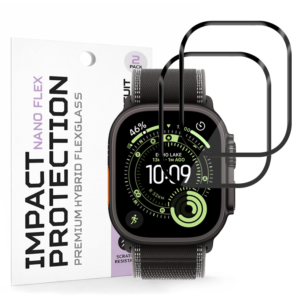 Fólie Techsuit Nano Flex (2 pack) Apple Watch Ultra / Ultra 2 / Ultra 3 černá