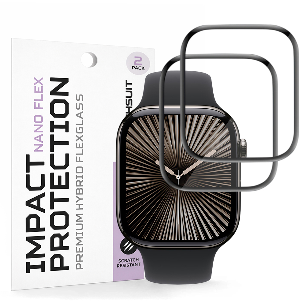 Fólie Techsuit Nano Flex (2 pack) Apple Watch 10 42mm / 11 42mm černá