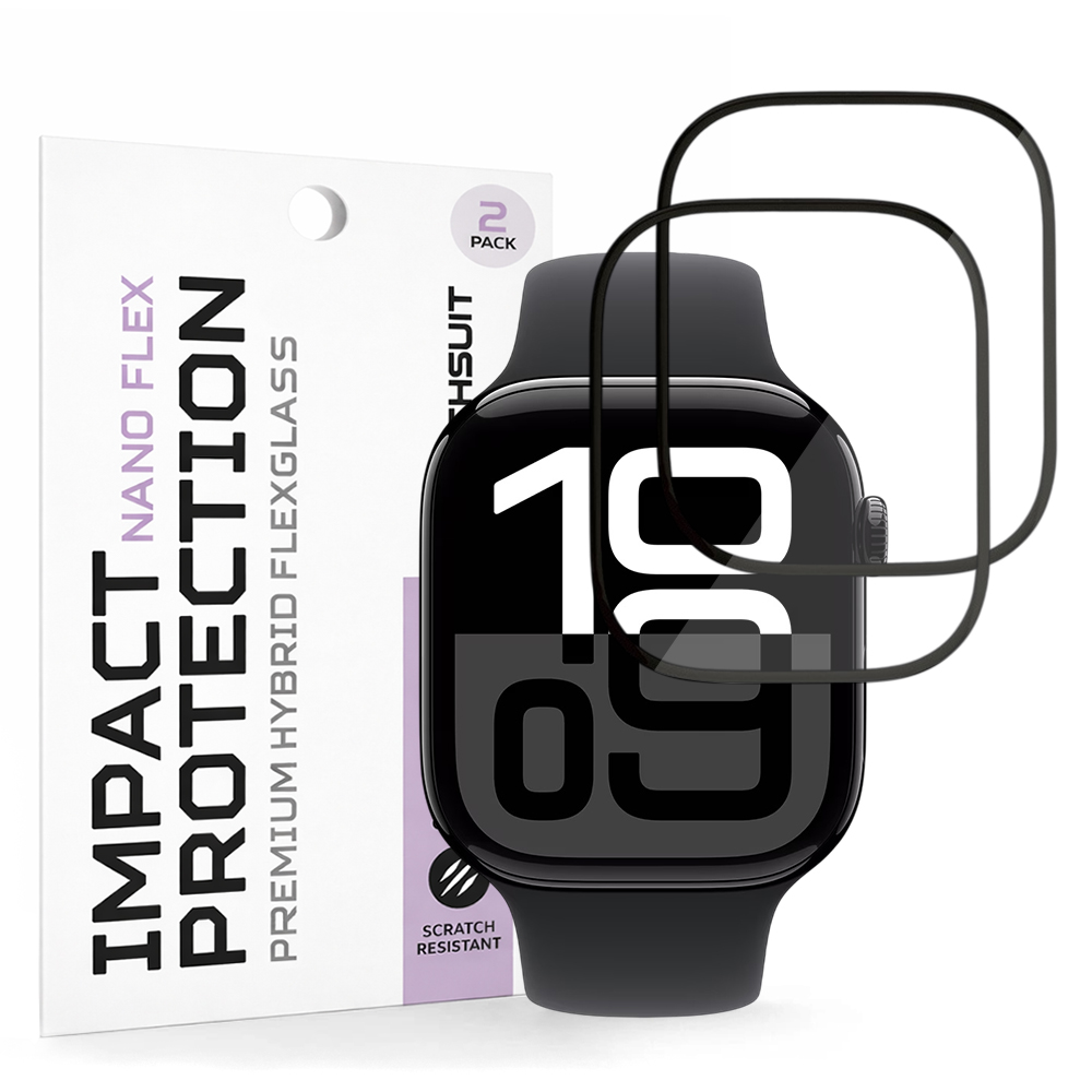 Fólie Techsuit Nano Flex (2 pack) Apple Watch 10 46mm / 11 46mm černá