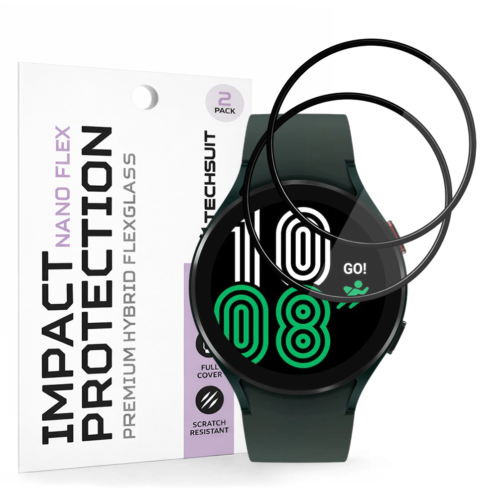 Fólie Techsuit Nano Flex (2 pack) Samsung Galaxy Watch4 44mm černá