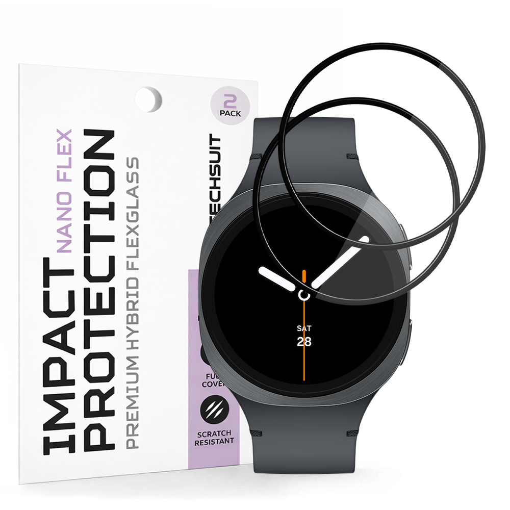 Fólie Techsuit Nano Flex (2 pack) Samsung Galaxy Watch8 40mm černá