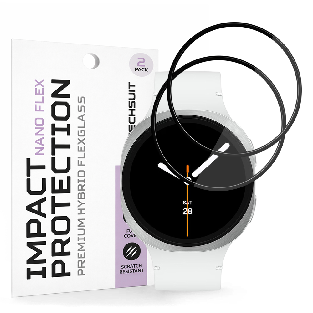 Fólie Techsuit Nano Flex (2 pack) Samsung Galaxy Watch8 44mm černá