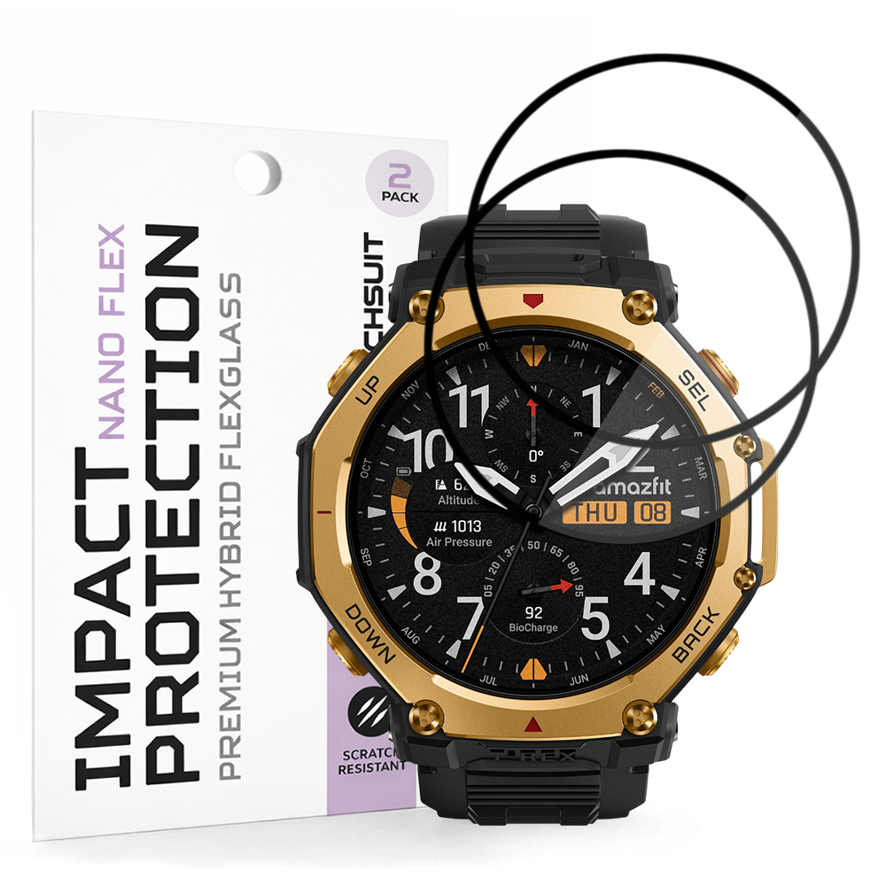 Fólie Techsuit Nano Flex (2 pack) Amazfit T-Rex 3 Pro 48mm černá