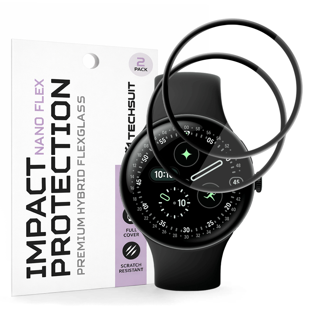Fólie Techsuit Nano Flex (2 pack) Google Pixel Watch 4 45mm černá