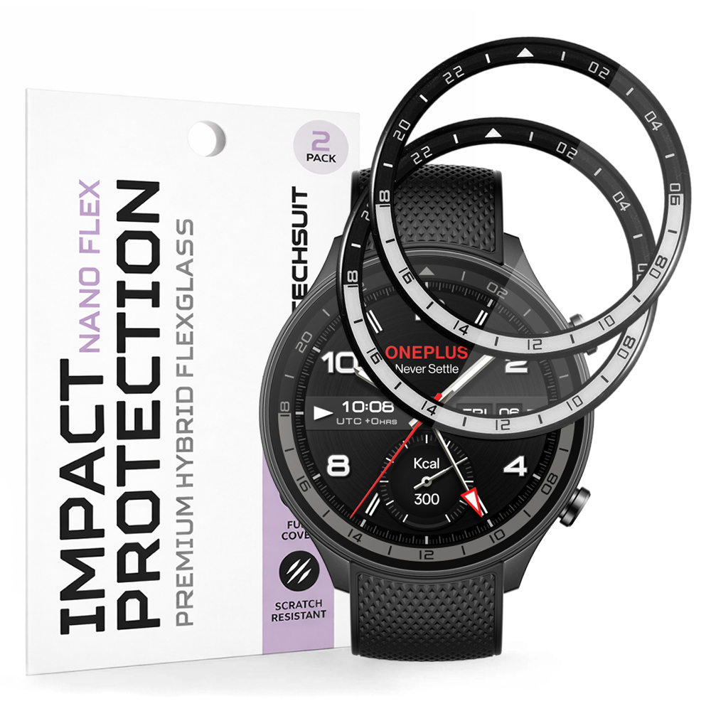 Fólie Techsuit Nano Flex (2 pack) OnePlus Watch 2R černá