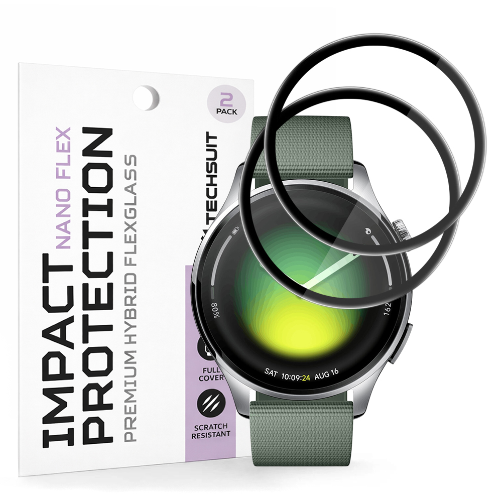 Ochranná fólie Techsuit Nano Flex 2 pack Xiaomi Watch 5 47mm černá