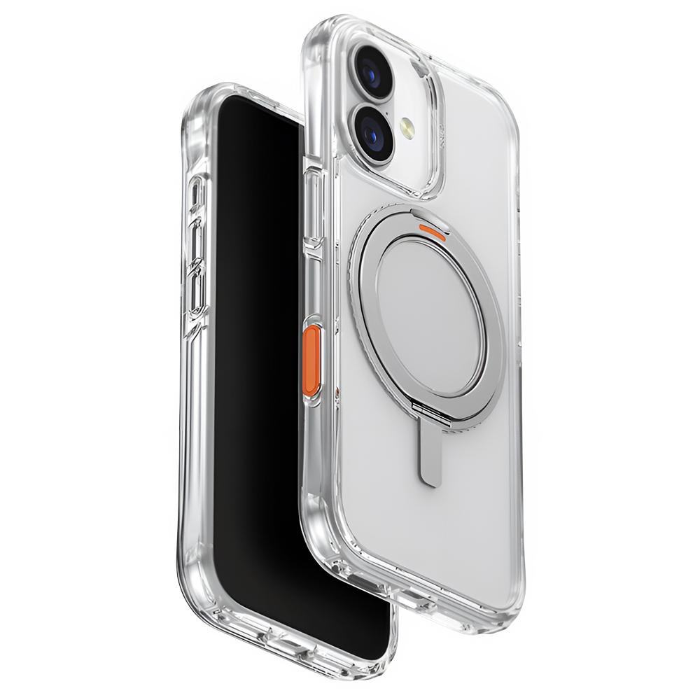 Kryt UNIQ Swivix 360° Kickstand iPhone 17 stříbrný