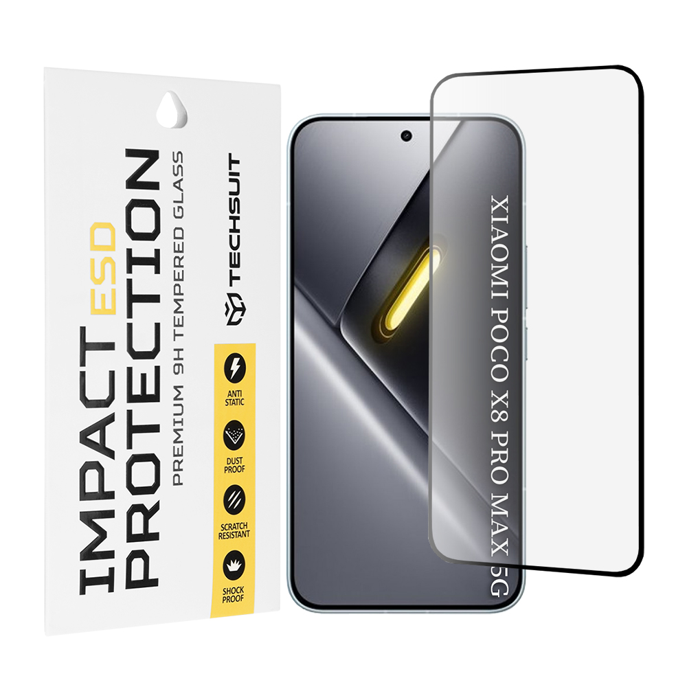 Ochranné sklo Techsuit ESD Glass Xiaomi Poco X8 Pro Max černé