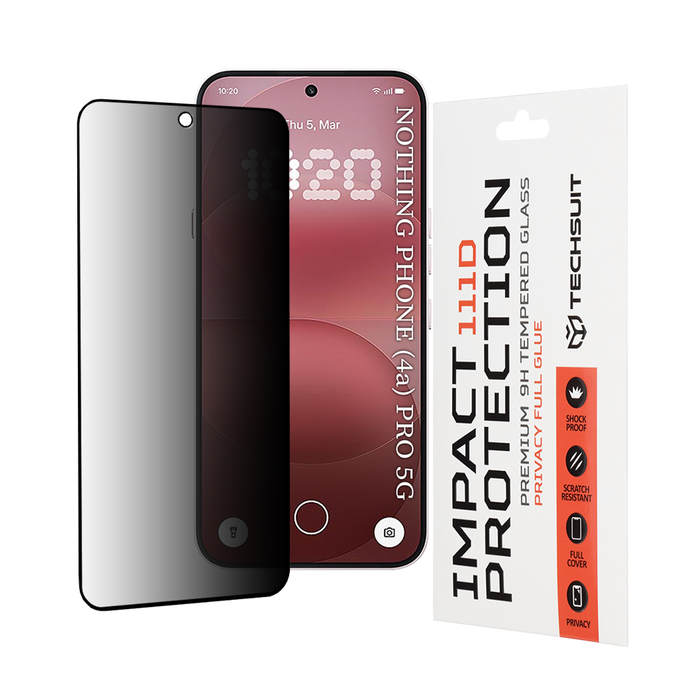 Ochranné sklo Techsuit 111D Privacy Full Glue Nothing Phone (4a) Pro černé