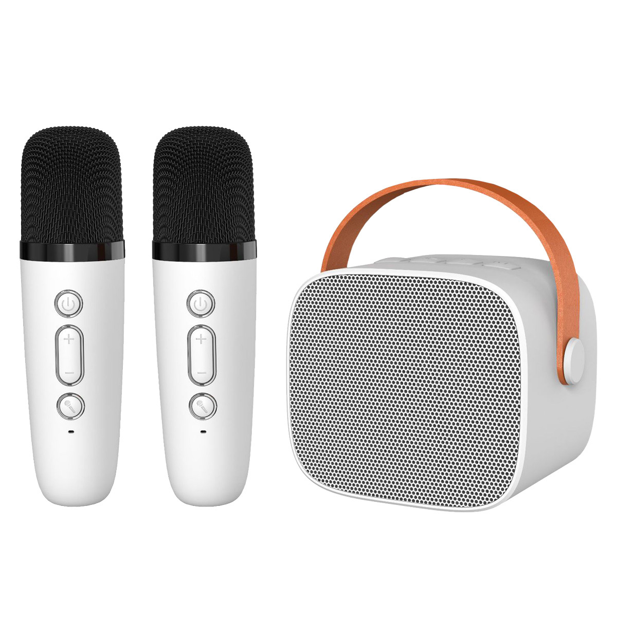 Přenosný Bluetooth reproduktor Blavec WS-07 Karaoke Party s mikrofony bílý