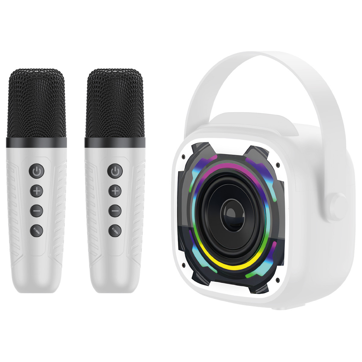 Přenosný Bluetooth reproduktor Blavec WS-08 Karaoke Idol s mikrofony bílý
