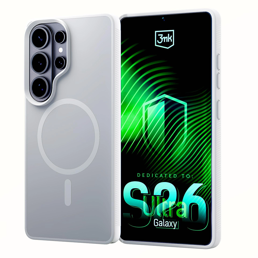 Ochranný kryt 3mk Smoke MagCase pro Samsung Galaxy S26 Ultra bílý
