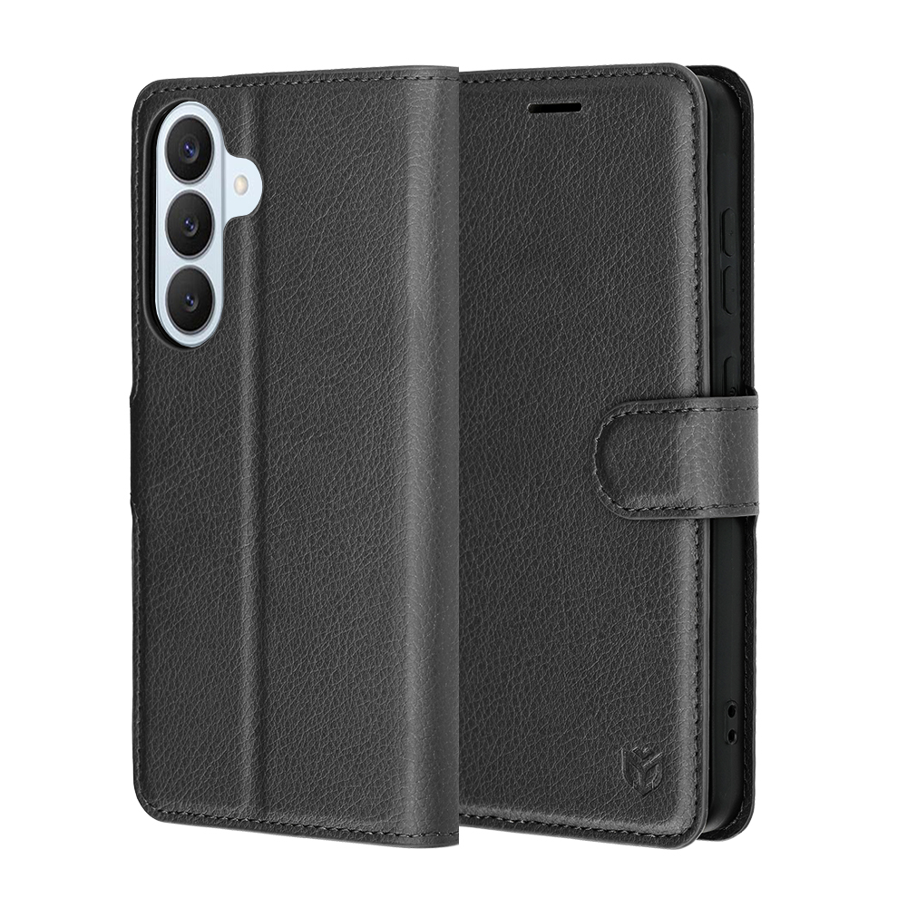 Flipové pouzdro Techsuit Leather Folio pro Samsung Galaxy S26 černé
