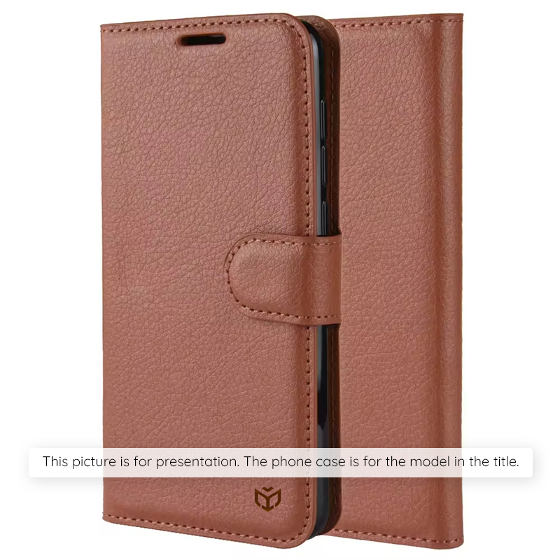 Flipové pouzdro Techsuit Leather Folio pro Xiaomi Redmi Note 15 Pro+ 5G / Poco M8 Pro 5G hnědé