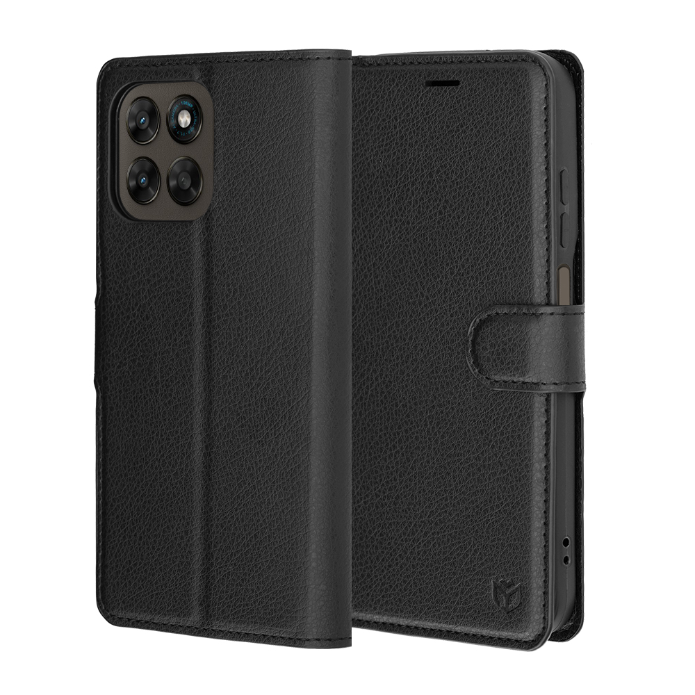 Flipové pouzdro Techsuit Leather Folio pro Motorola Moto G77 / G67 černé