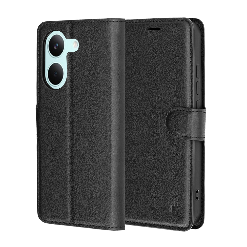 Flipové pouzdro Techsuit Leather Folio pro Xiaomi Poco X8 Pro černé