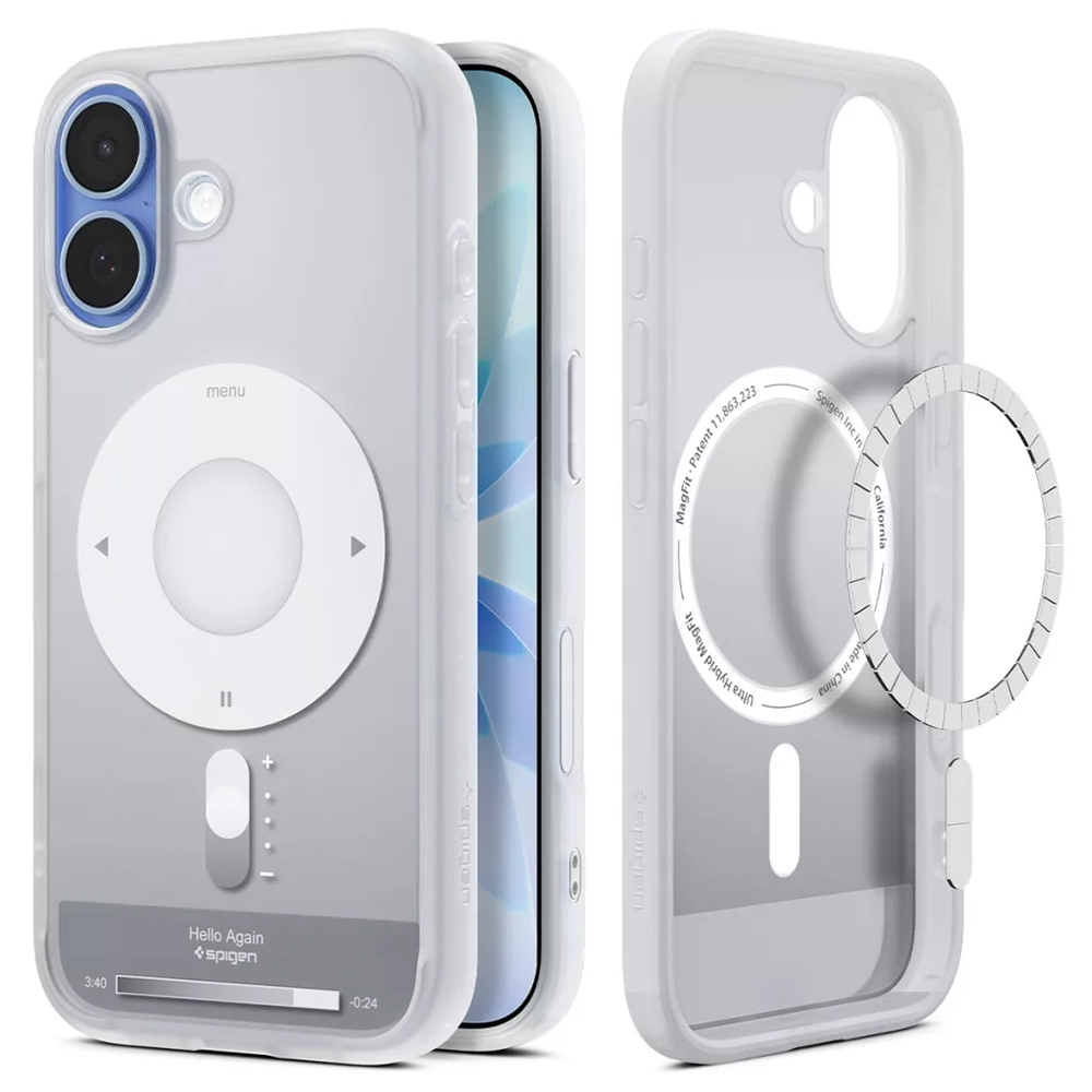 Kryt Spigen - Ultra Hybrid Classic MagSafe (ACS10389) - iPhone 17 - stříbrný