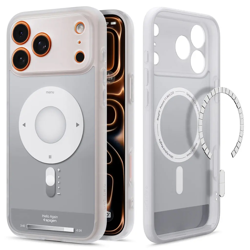 Kryt Spigen - Ultra Hybrid Classic MagSafe (ACS10355) - iPhone 17 Pro - stříbrný